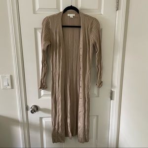 H&M Long Beige Button Cardigan